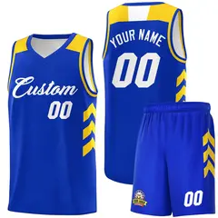 Royal White Classic Sports Uniform Basketball Jersey