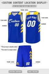 Royal White Classic Sports Uniform Basketball Jersey 2