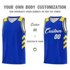 Royal White Classic Sports Uniform Basketball Jersey 3