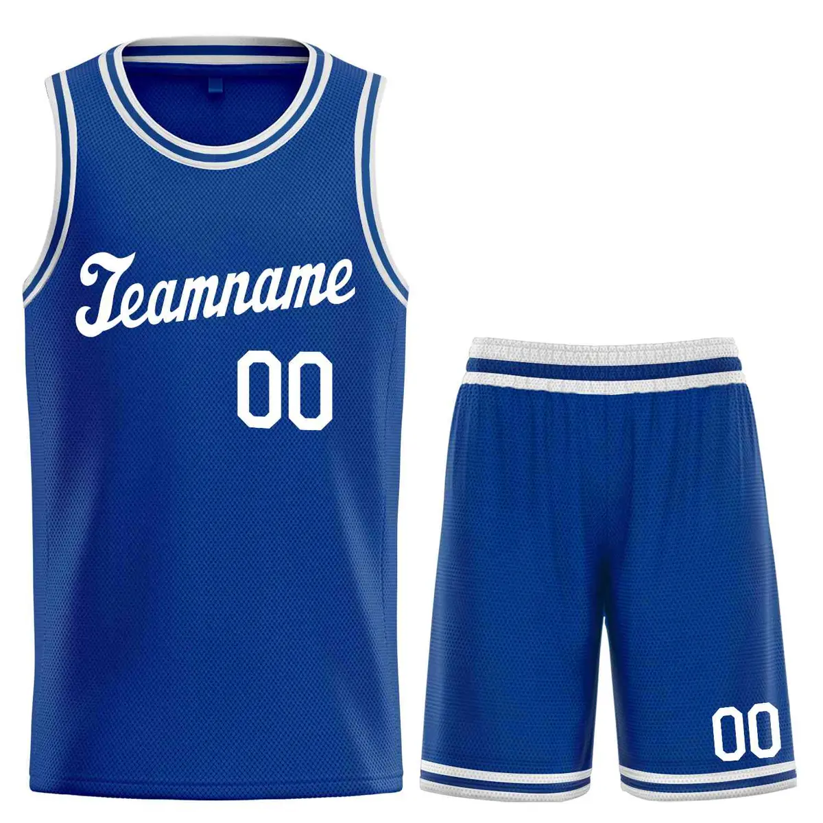 Royal White Classic Sports Uniform Basketball Jersey