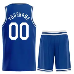 Royal White Classic Sports Uniform Basketball Jersey 2