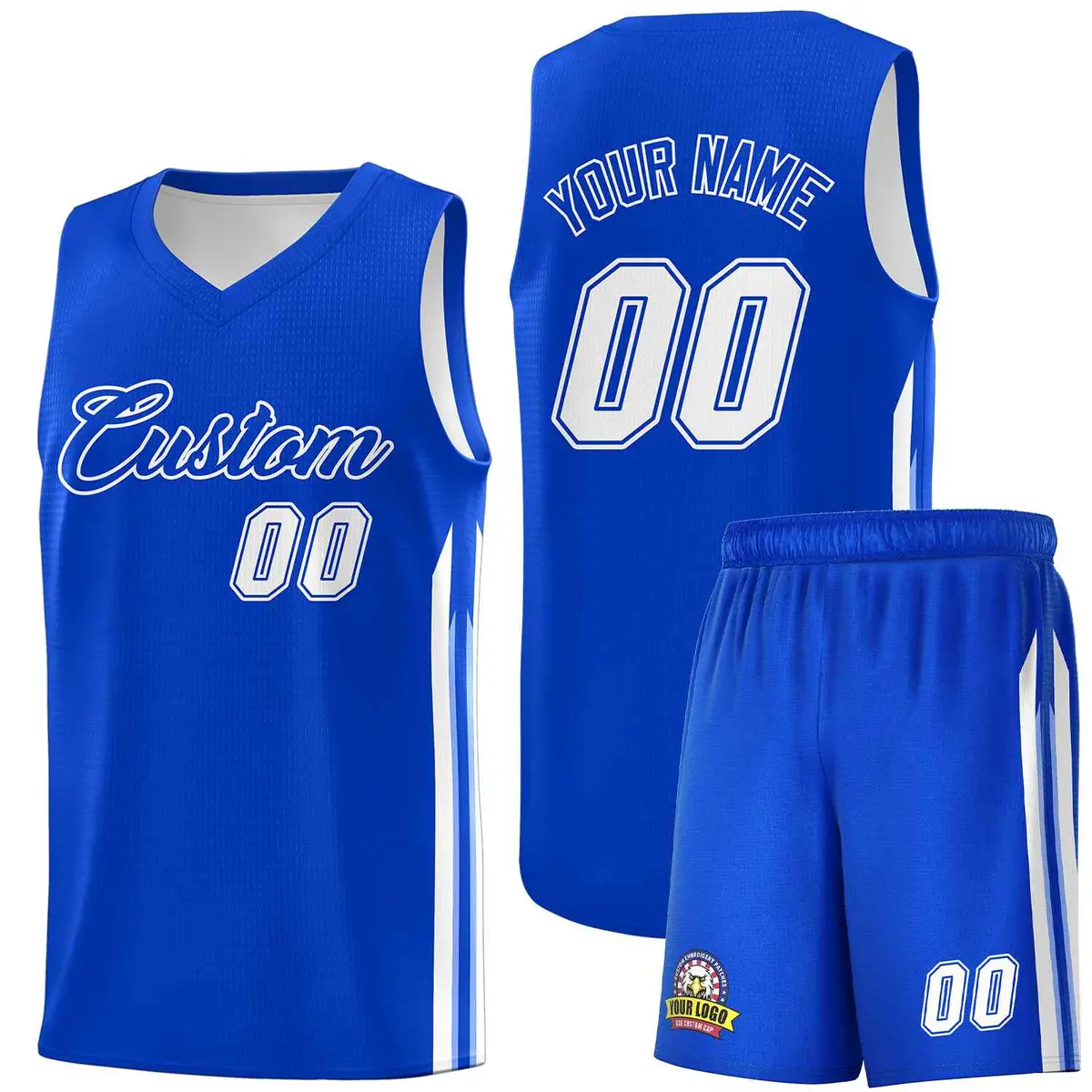 Royal White Classic Sports Uniform Basketball Jersey