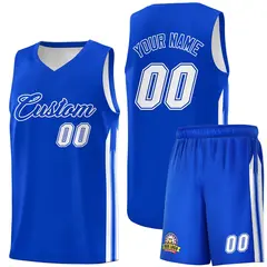 Royal White Classic Sports Uniform Basketball Jersey