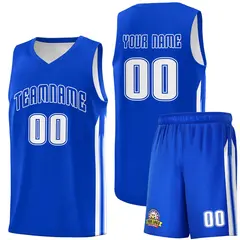 Royal White Classic Sports Uniform Basketball Jersey