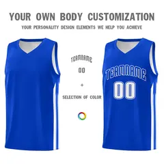Royal White Classic Sports Uniform Basketball Jersey 3