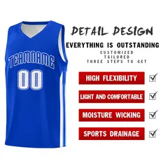 Royal White Classic Sports Uniform Basketball Jersey 5
