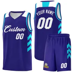 Royal White Classic Sports Uniform Basketball Jersey