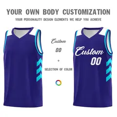 Royal White Classic Sports Uniform Basketball Jersey 3