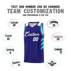 Royal White Classic Sports Uniform Basketball Jersey 4