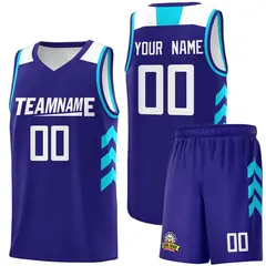 Royal White Classic Sports Uniform Basketball Jersey