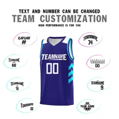 Royal White Classic Sports Uniform Basketball Jersey 4