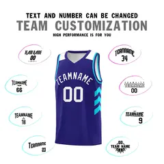 Royal White Classic Sports Uniform Basketball Jersey 4