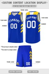 Royal White Classic Sports Uniform Basketball Jersey 2