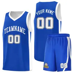 Royal White Classic Sports Uniform Basketball Jersey