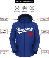 Royal White Classic Style Waterproof Jacket 2