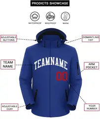 Royal White Classic Style Waterproof Jacket 2