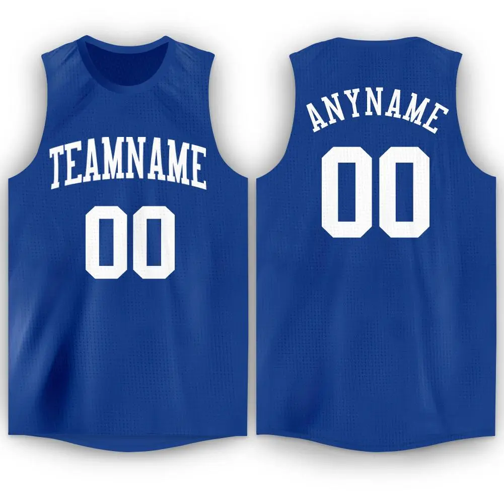 Royal White Classic Tank Top Basketball Jersey