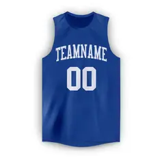 Royal White Classic Tank Top Basketball Jersey 5