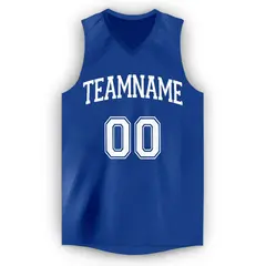 Royal White Classic Tank Top Basketball Jersey 5