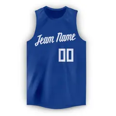 Royal White Classic Tank Top Basketball Jersey 5