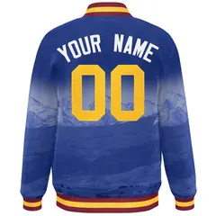 Royal White Denver Skyline Varsity Full-Snap Track Jacket 4