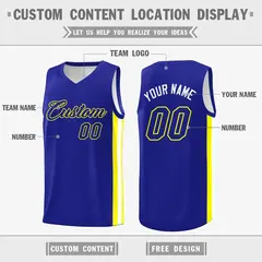 Royal White Double Side Basketball Jersey 2