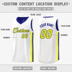 Royal White Double Side Basketball Jersey 3