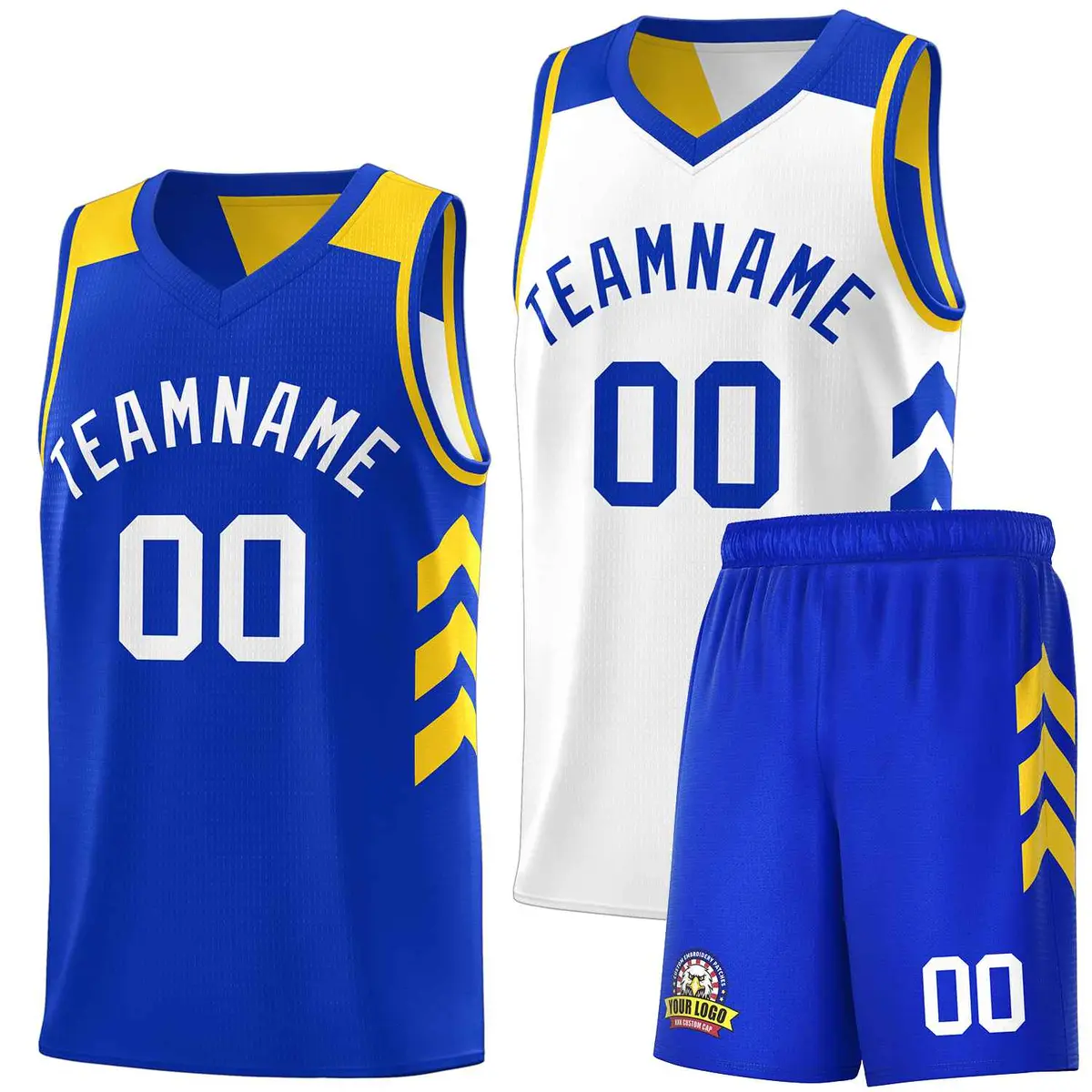 Royal White Double Side Sets Basketball Jersey