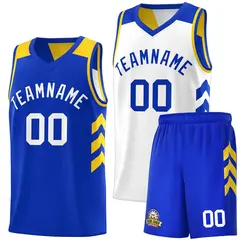 Royal White Double Side Sets Basketball Jersey