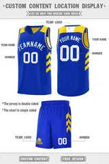 Royal White Double Side Sets Basketball Jersey 2