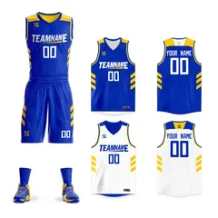 Royal White Double Side Sets Basketball Jersey