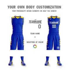 Royal White Double Side Sets Basketball Jersey 6