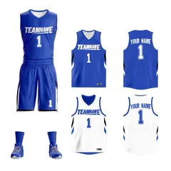 Royal White Double Side Sets Basketball Jersey