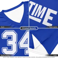 Royal White Double Side Sets Basketball Jersey 2