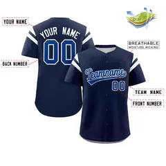 Royal White Full Button Classic Authentic Baseball Jersey 2