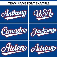 Royal White Gradient Ribbed Authentic Baseball Jersey 3