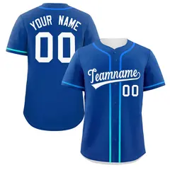 Royal White Gradient Ribbed Authentic Baseball Jersey