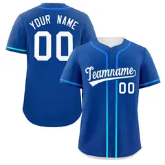 Royal White Gradient Ribbed Authentic Baseball Jersey