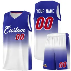 Royal White Gradient Sports Basketball Jersey 1