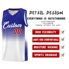 Royal White Gradient Sports Basketball Jersey 2