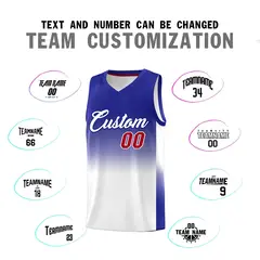 Royal White Gradient Sports Basketball Jersey 4