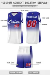 Royal White Gradient Sports Basketball Jersey 5