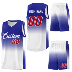 Royal White Gradient Sports Basketball Jersey 7