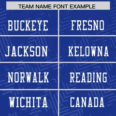 Royal White Graffiti Line Design Authentic Football Jersey 3