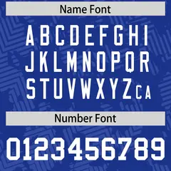 Royal White Graffiti Line Design Authentic Football Jersey 4