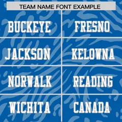 Royal White-Gray Zebra Stripes Football Jersey 3