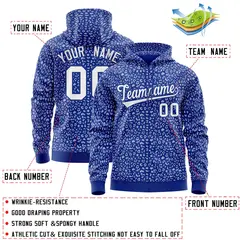 Royal White Leopard Print Varsity Full-Zip Letterman Jacket Hoodie 4