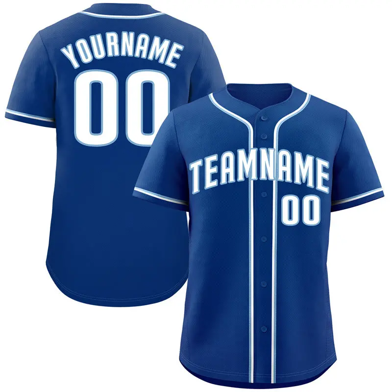 Royal White Light Blue Bull Baseball Jersey