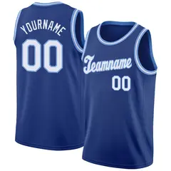 Royal White-Light Blue Classic Athletic Basketball Jersey