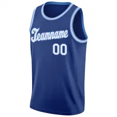Royal White-Light Blue Classic Athletic Basketball Jersey 5